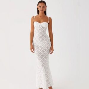 NWT Peppermayo Exclusive - That Girl Maxi Dress - White